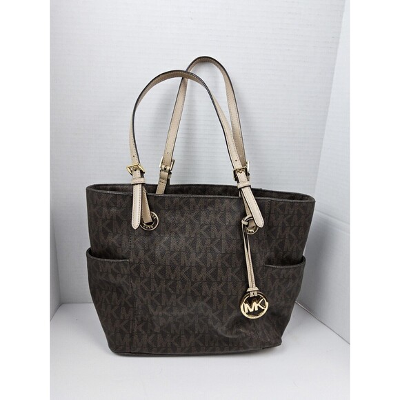 Michael Kors MK Signature Tote Shoulder Handbag Purse - Picture 1 of 10